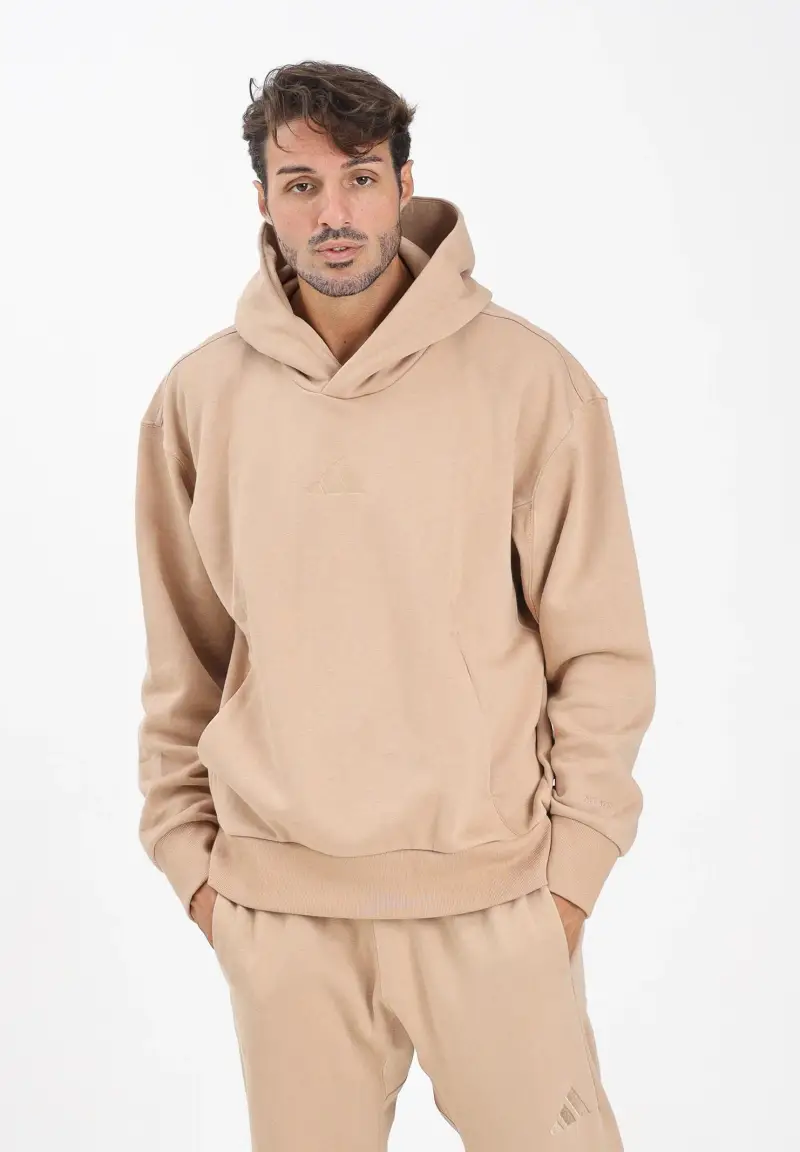 Felpa con cappuccio ALL SZN Fleece beige da uomo miniatura 2