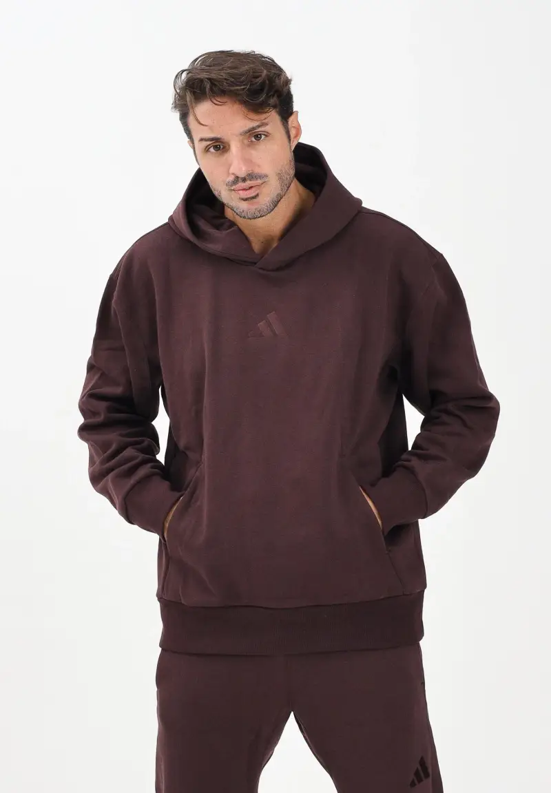 Felpa con cappuccio ALL SZN Fleece marrone da uomo miniatura 2