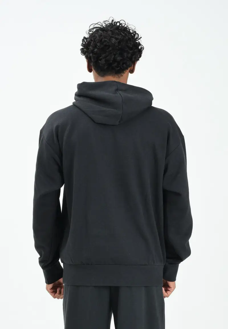 Felpa con cappuccio Essentials Big Logo French Terry nera da uomo miniatura 3