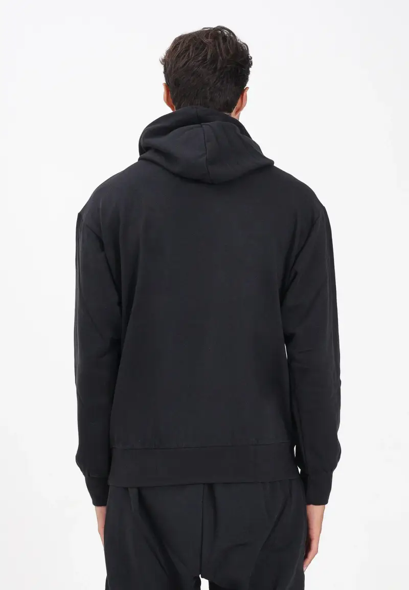 Felpa con cappuccio Essentials Feelcozy French Terry nera da uomo miniatura 3