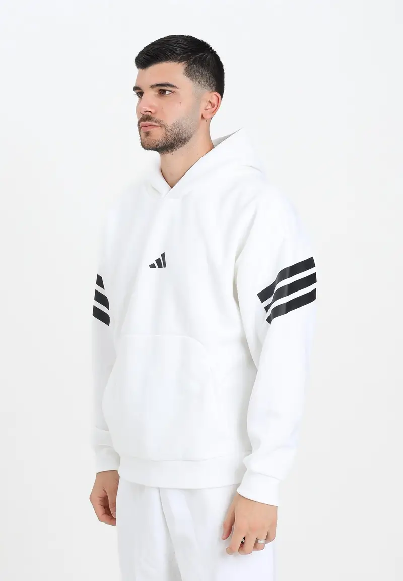 Felpa con cappuccio Future Icons 3-Stripes bianca da uomo