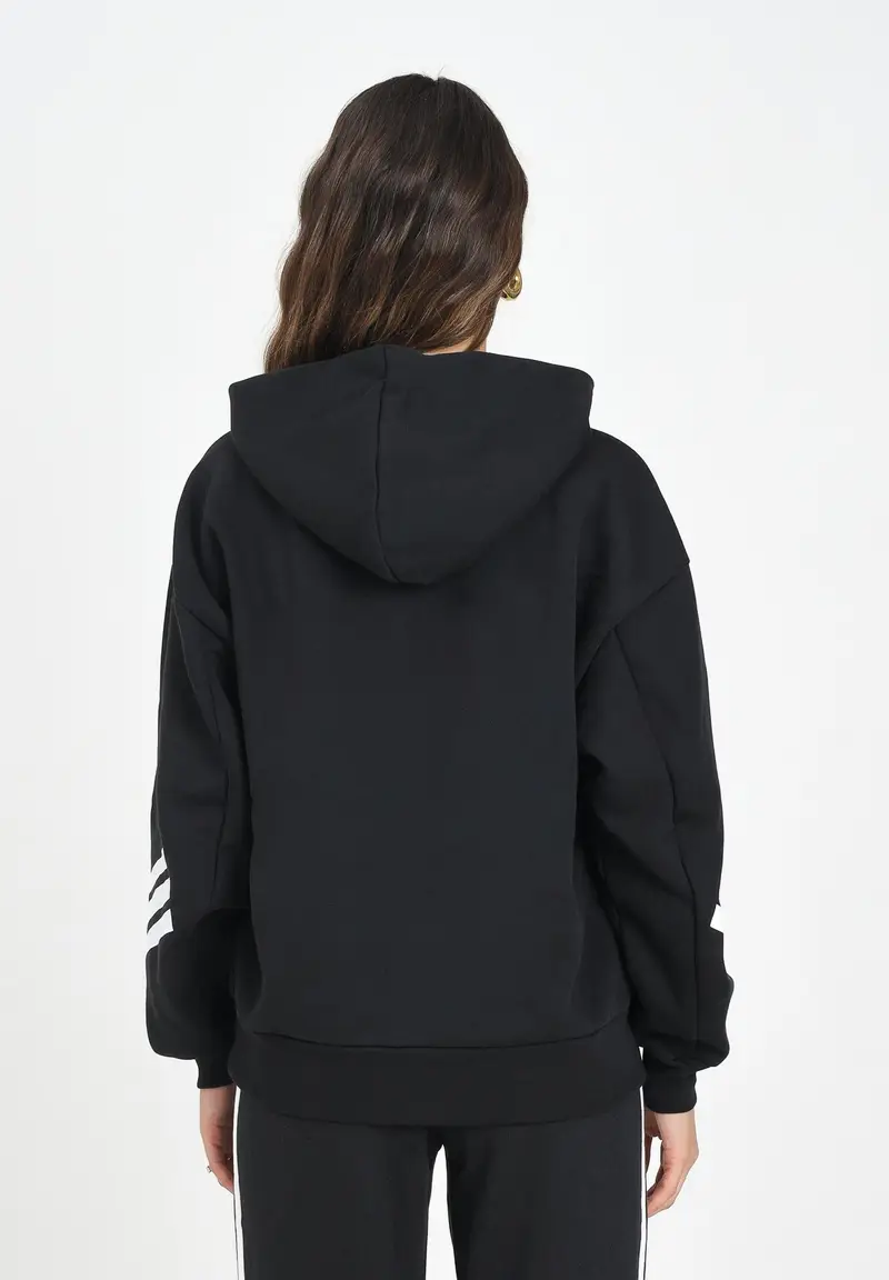 ADIDAS PERFORMANCE Felpa con cappuccio Future Icons 3-Stripes nera da donna miniatura 2