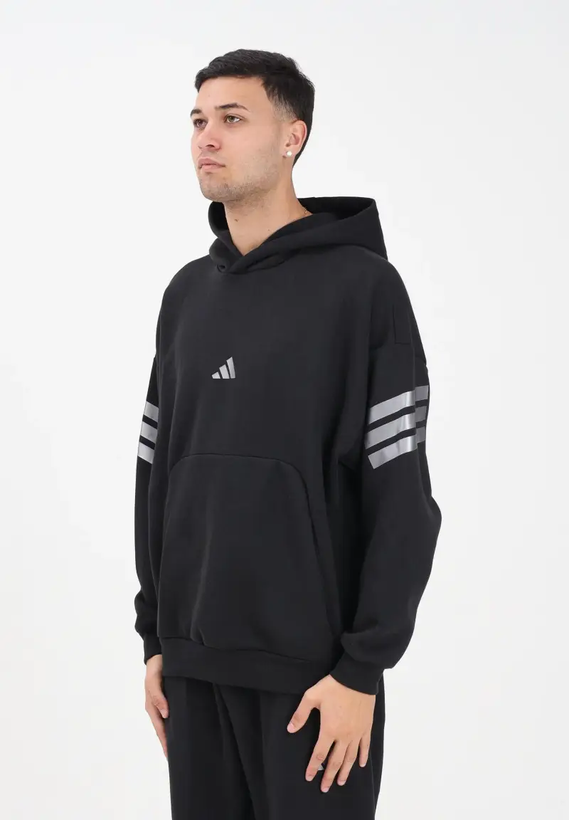 Felpa con cappuccio FUTURE ICONS nera da uomo