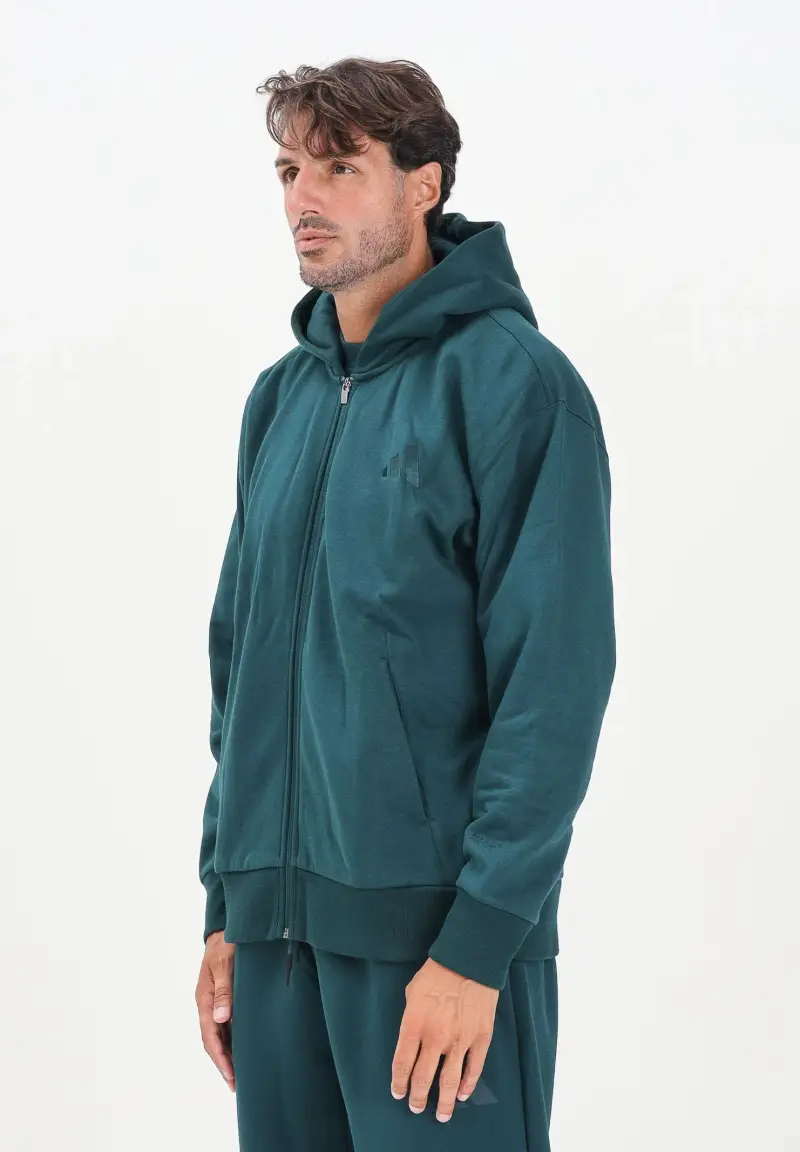 Felpa con zip ALL SZN Fleece verde da uomo
