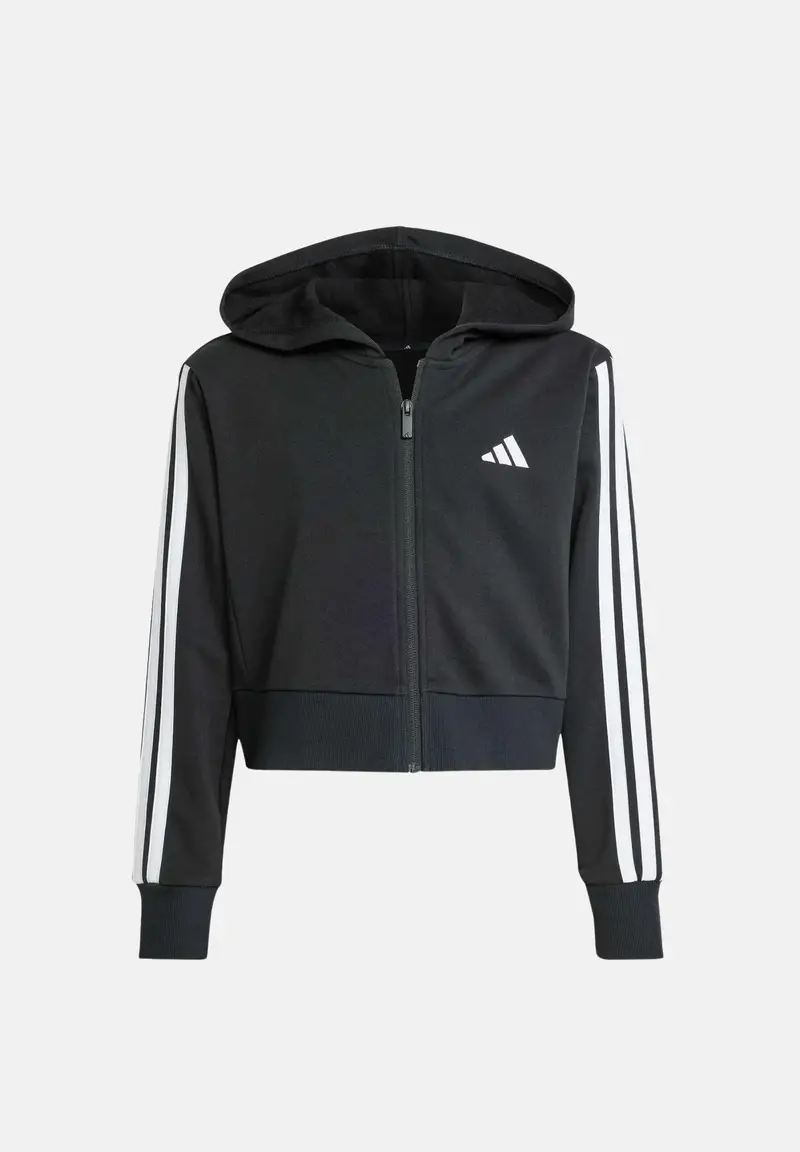 ADIDAS PERFORMANCE Felpa con zip Essentials nera da bambina