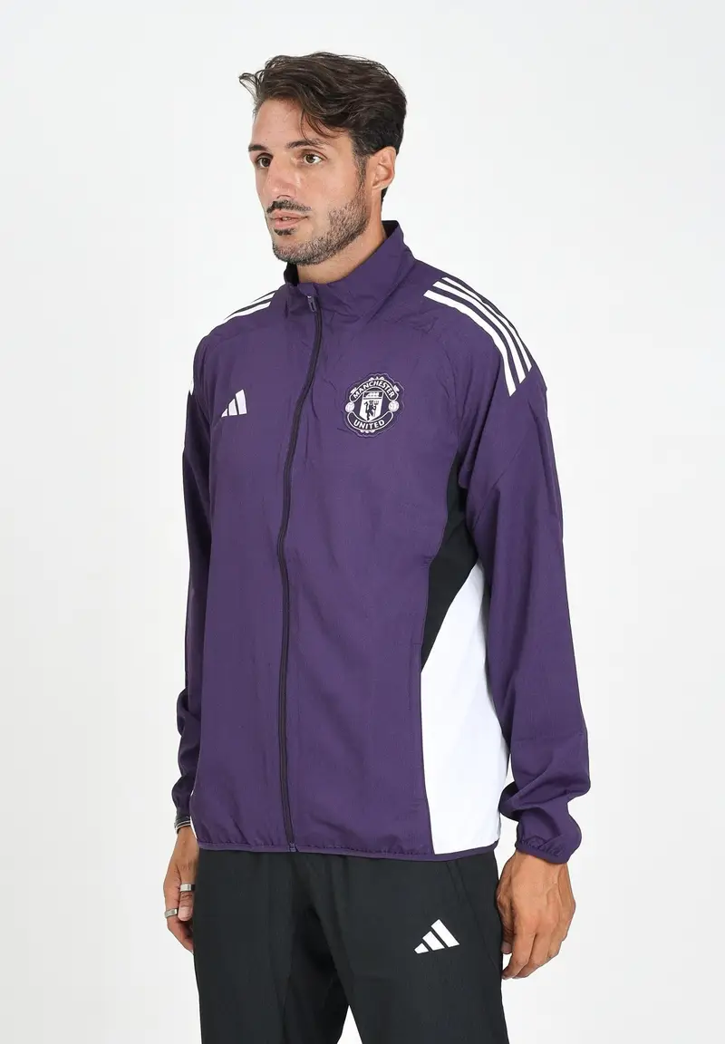 ADIDAS PERFORMANCE Felpa con zip Manchester United Tiro 25 Competition viola da uomo