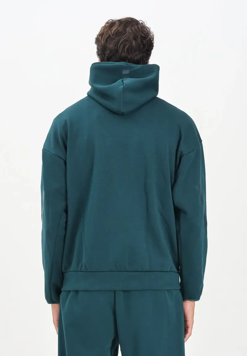 Felpa con zip New adidas Z.N.E. verde da uomo miniatura 3