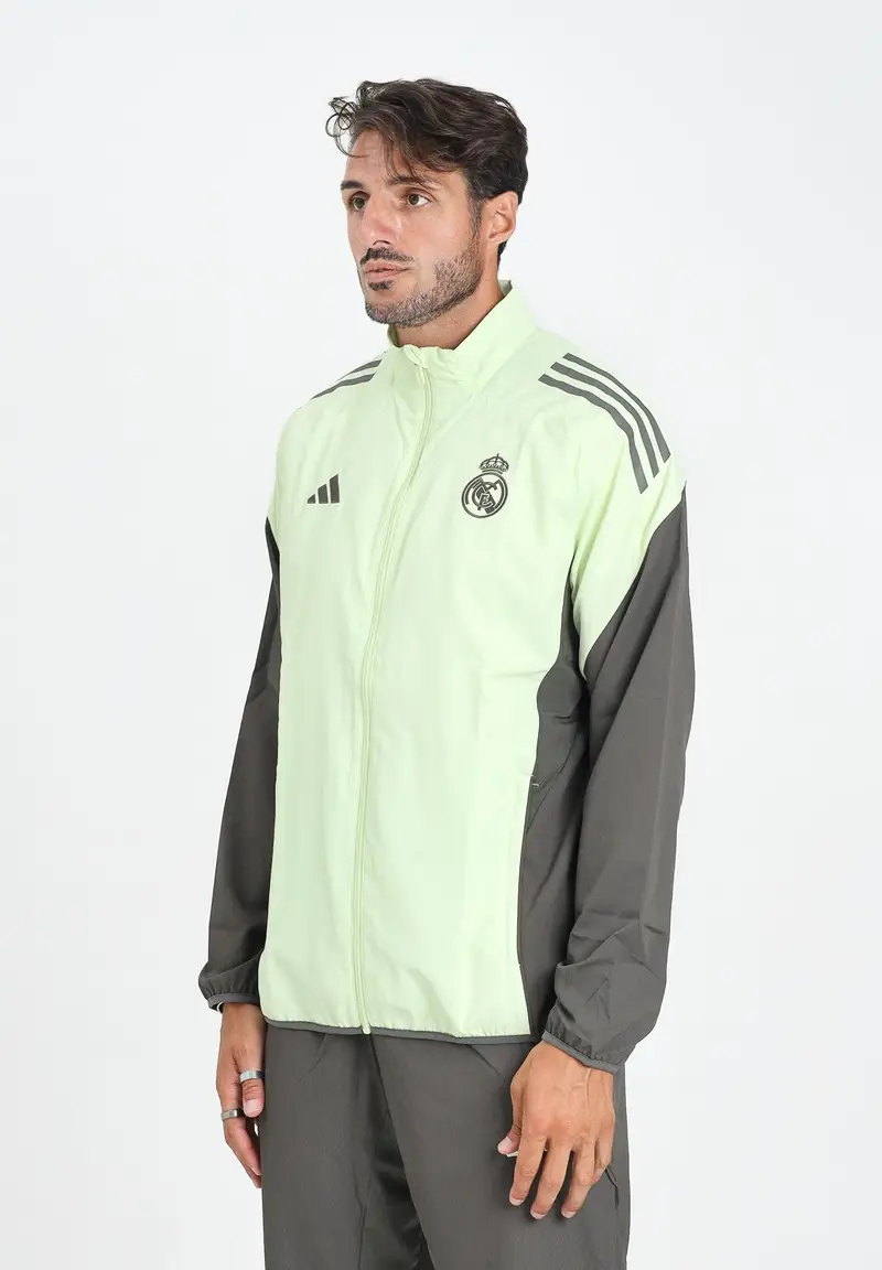 ADIDAS PERFORMANCE Felpa con zip Real Madrid Tiro 25 verde da uomo