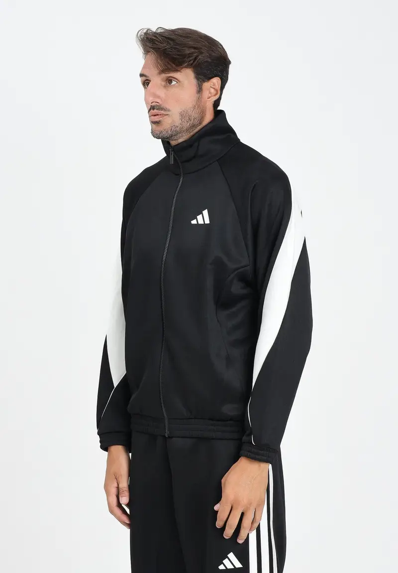 ADIDAS PERFORMANCE Felpa con zip Stadium nera da uomo