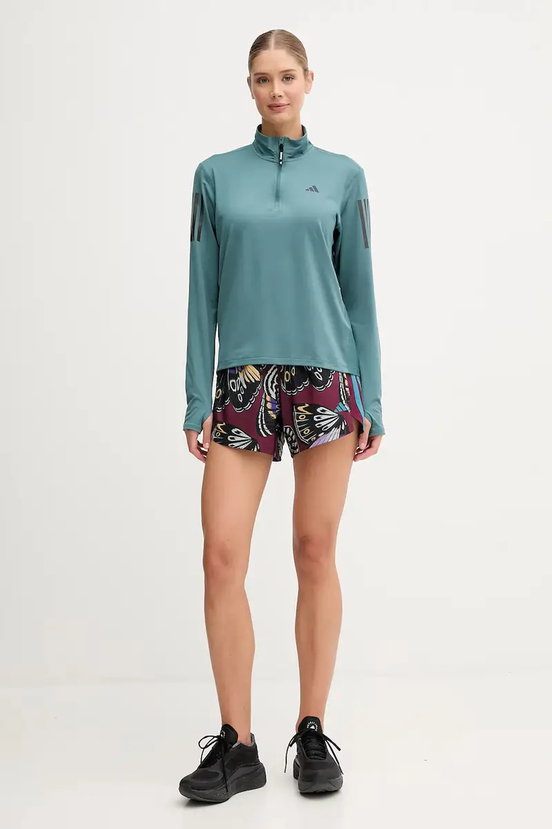 felpa da corsa Own The Run donna colore verde JX2255 Turchese miniatura 2