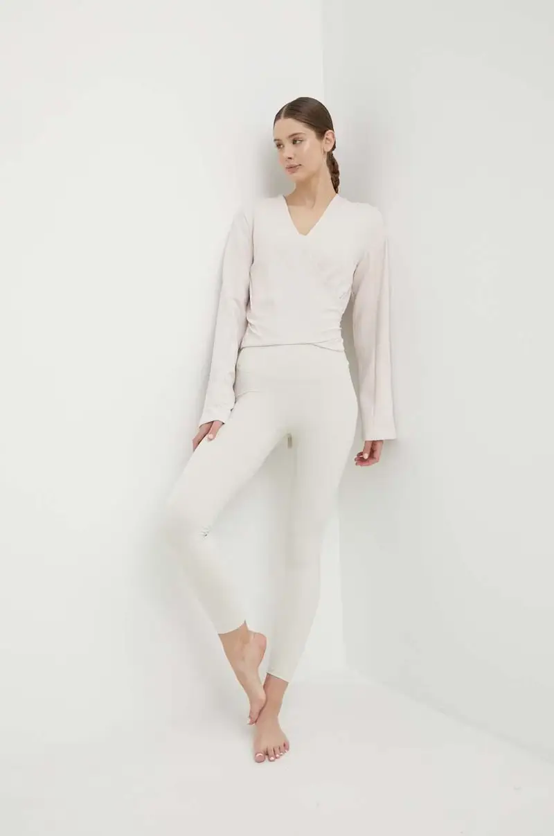 felpa da joga colore beige IS2987 miniatura 2