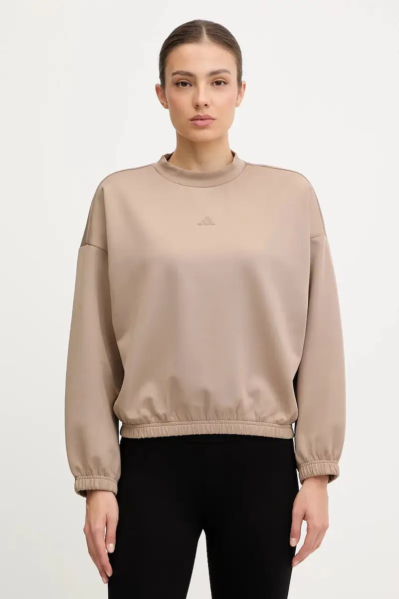 felpa da joga Motion donna colore beige JM4490