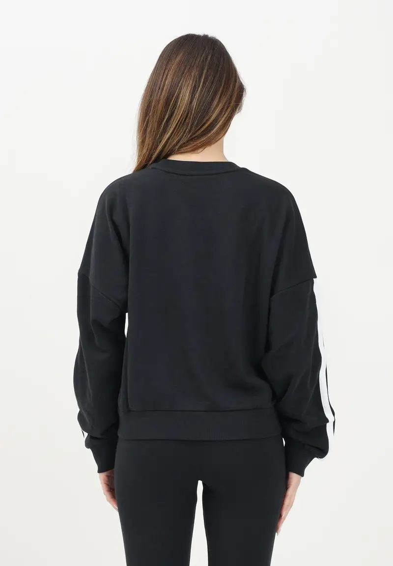 ADIDAS PERFORMANCE Felpa girocollo Essentials 3-Stripes French Terry nera da donna miniatura 2