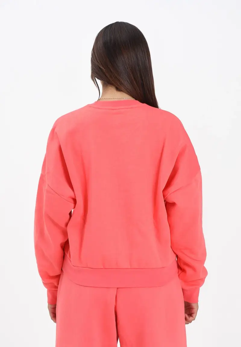 Felpa girocollo Essentials Small Logo corallo da donna miniatura 3