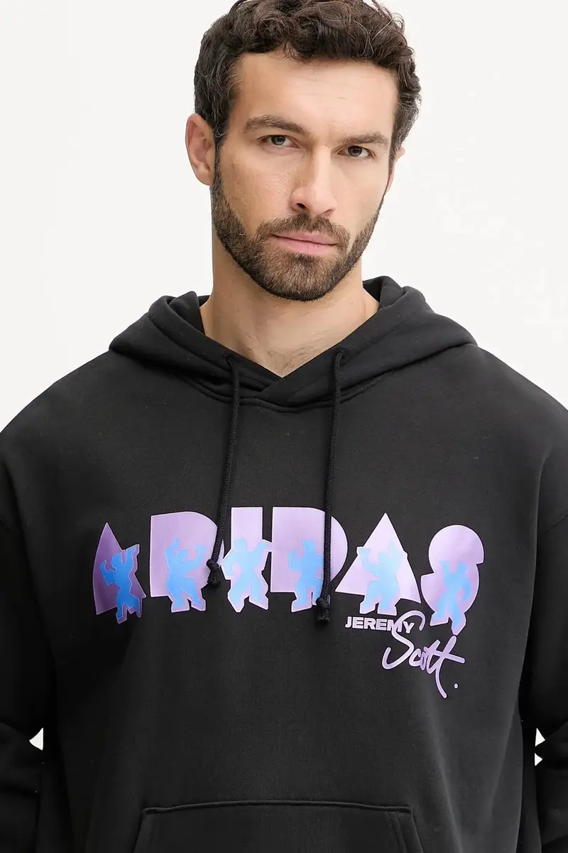 felpa in cotone PRIDE uomo colore nero con cappuccio JW1615 miniatura 4