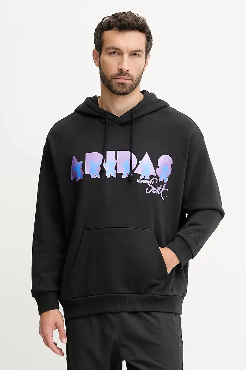 felpa in cotone PRIDE uomo colore nero con cappuccio JW1615