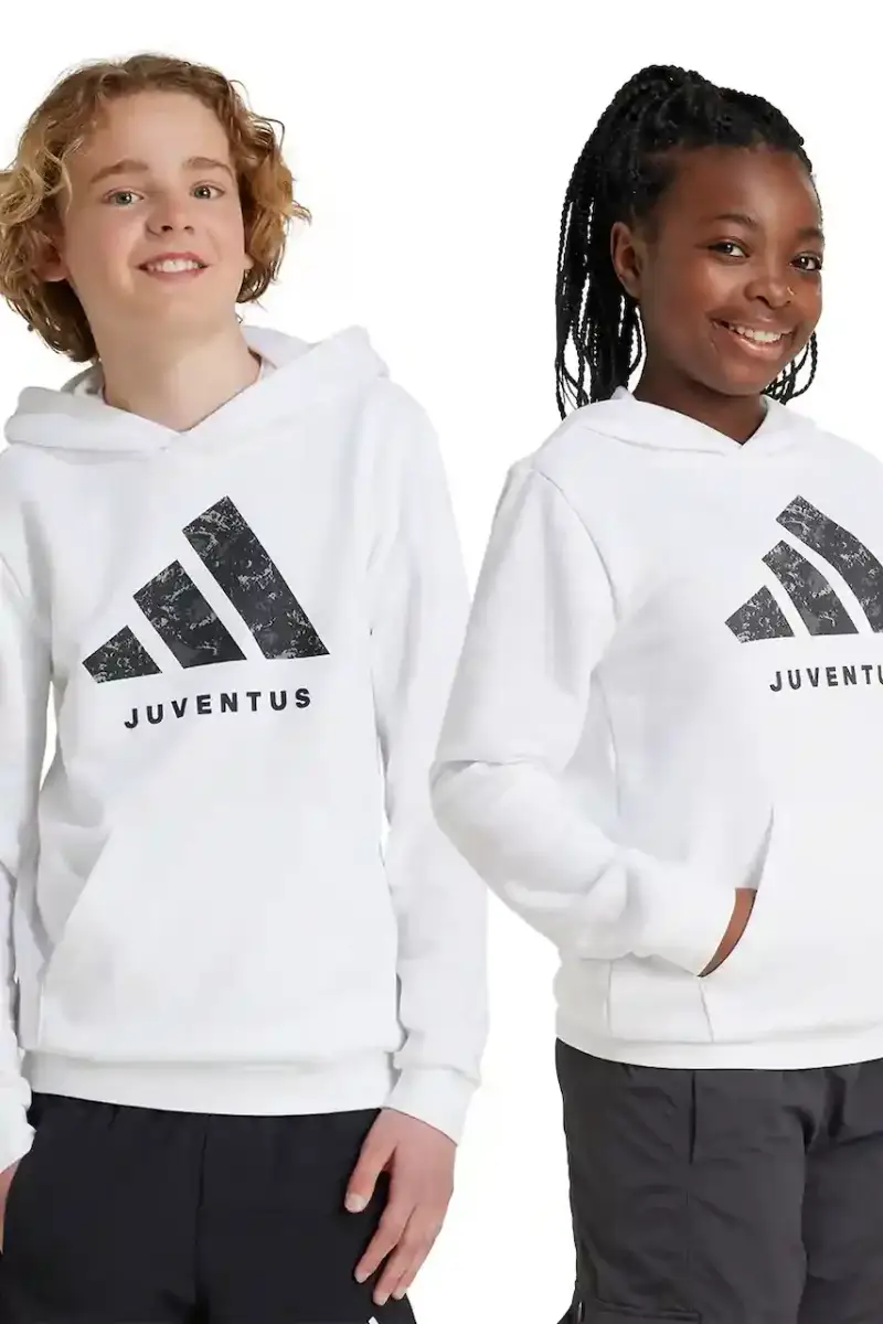 felpa per bambini JUVENTUS colore bianco con cappuccio IT3846