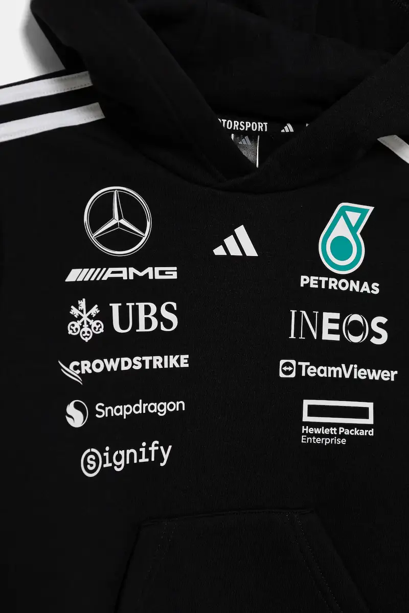 felpa per bambini MER colore nero con cappuccio JX0683 miniatura 3