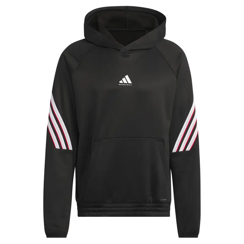 Adidas Performance Felpa sportiva Basketball Crazy Warm Fleece nero e