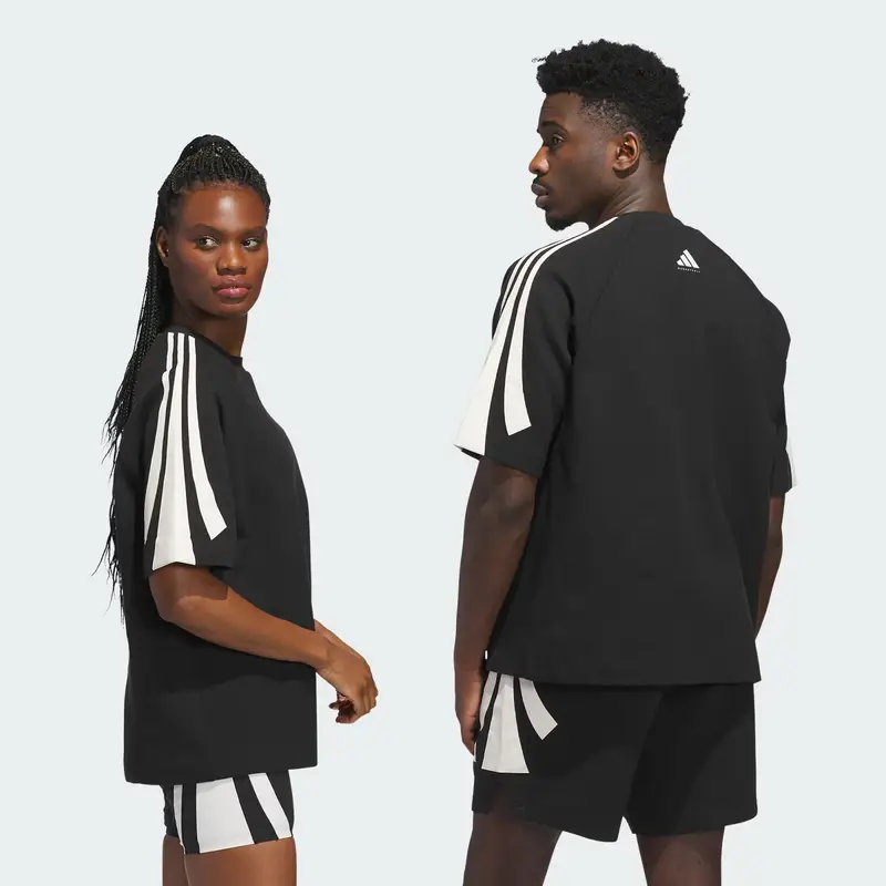 Felpa sportiva 'Basketball Short Sleeve (Gender Neutral)' nero / bianco miniatura 3