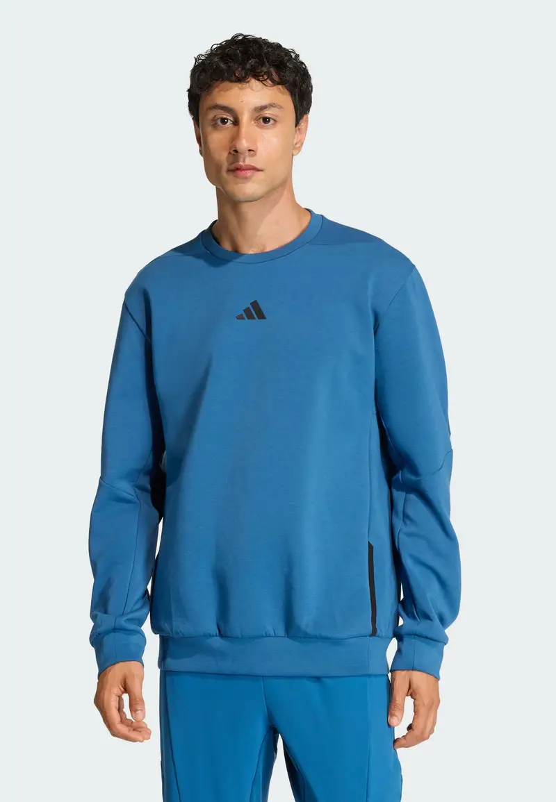 Felpa sportiva Designed For Training blu scuro / nero miniatura 2