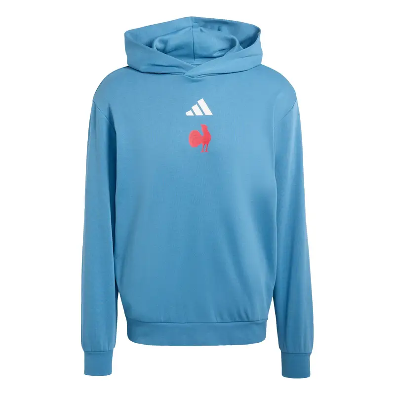 Felpa sportiva 'FFR' azzurro / arancione neon / bianco