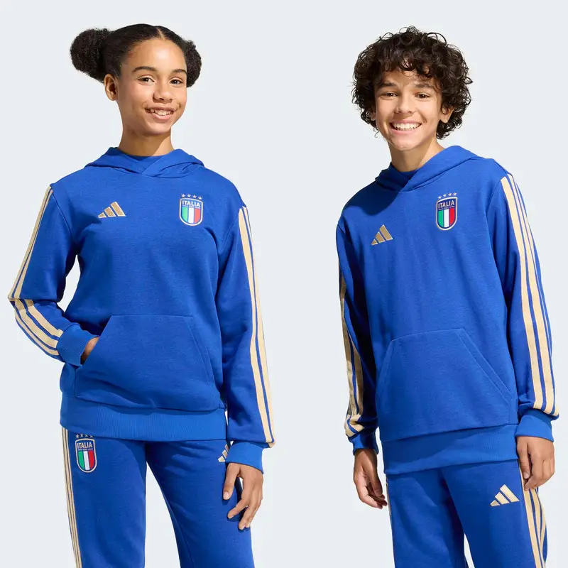 Felpa sportiva FIGC KIDS HD blu miniatura 3