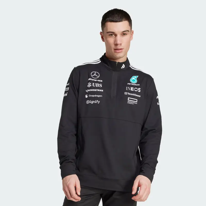 Felpa sportiva 'MERCEDES - AMG PETRONAS FORMULA ONE TEAM 1/4' nero / bianco miniatura 2
