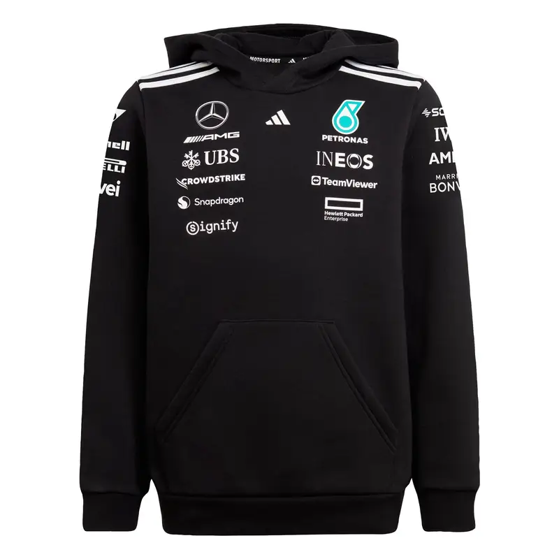 ADIDAS PERFORMANCE Felpa sportiva 'Mercedes - AMG Petronas Formula One Team'  acqua / nero / bianco