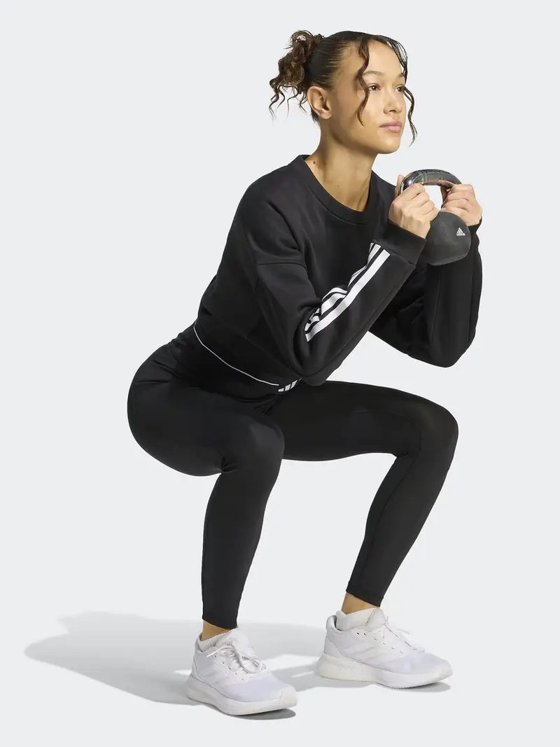 Felpa sportiva nero / bianco miniatura 2