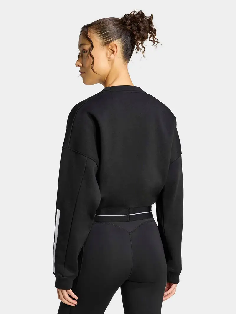 Felpa sportiva nero / bianco miniatura 3