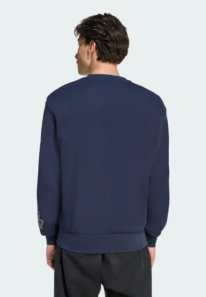 Felpa sportiva Real Madrid Heritage beige / navy miniatura 3