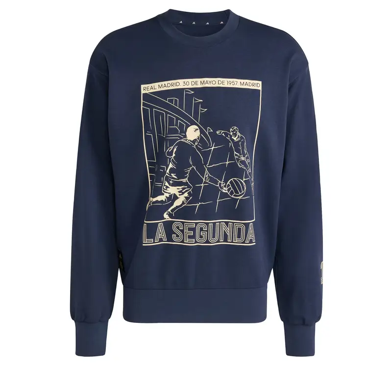 Felpa sportiva Real Madrid Heritage beige / navy