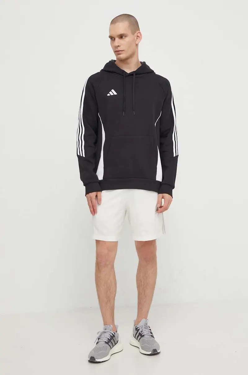 felpa tuta Tiro 24 colore nero con cappuccio con applicazione IJ7673 miniatura 2