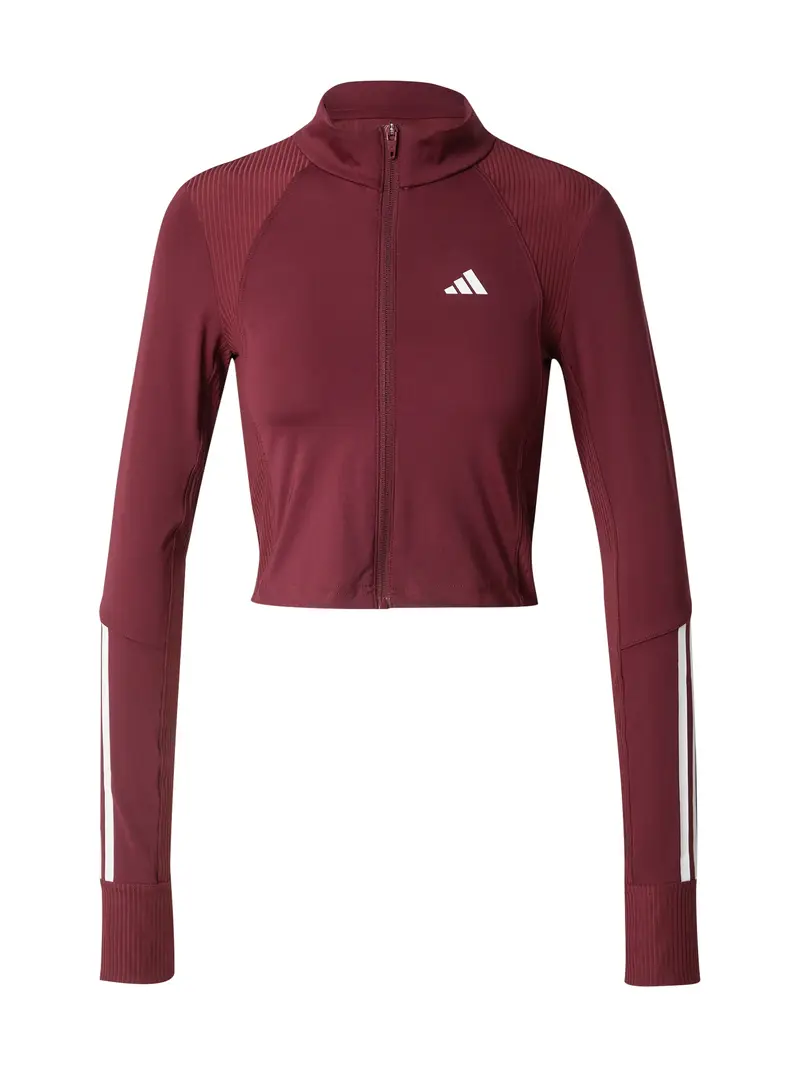 ADIDAS PERFORMANCE Giacca di felpa sportiva 'Hyperglam'  rosso / bianco