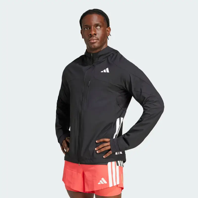 Giacca per allenamento Adizero nero / bianco miniatura 2