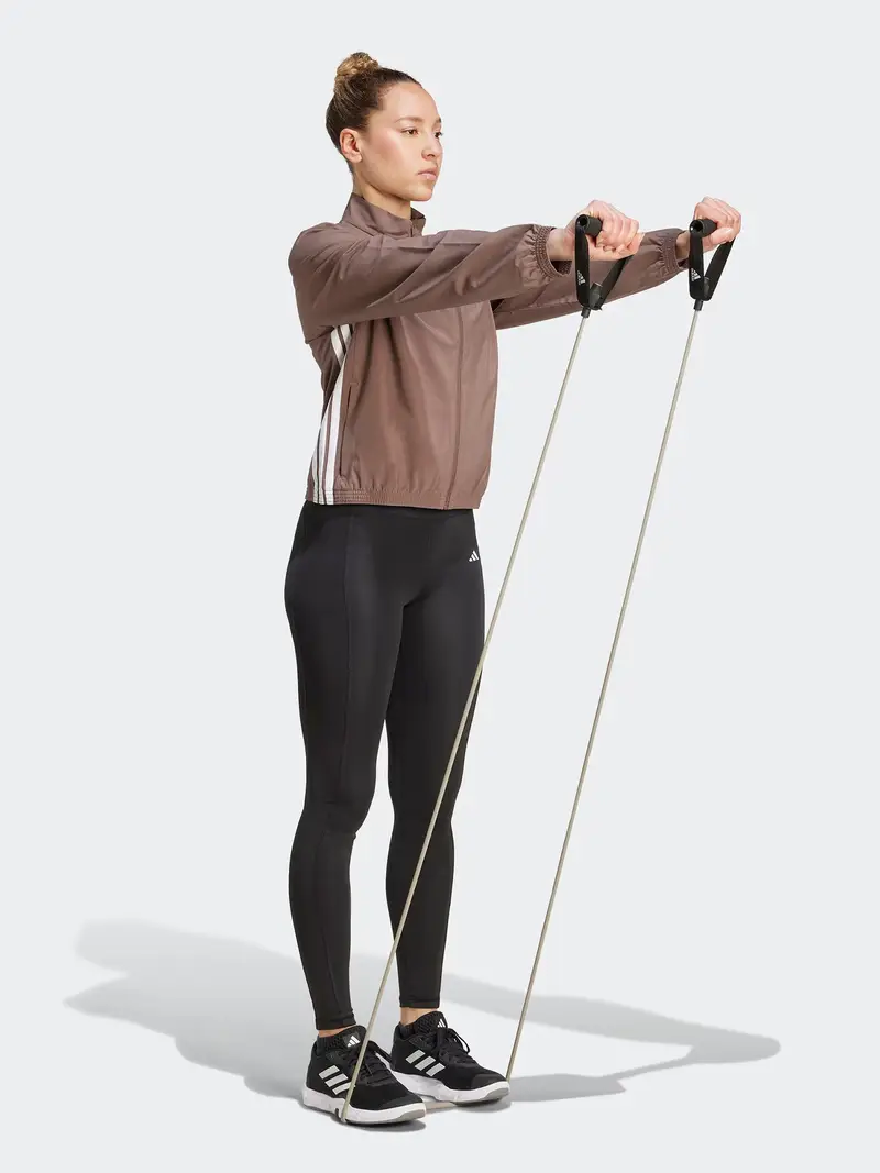 Giacca per allenamento marrone chiaro / bianco miniatura 2