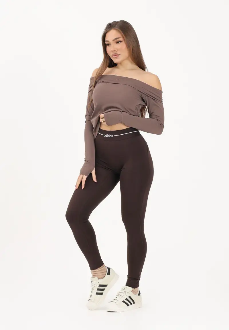 Adidas Performance Leggings Donna Marrone 4217142 miniatura 2