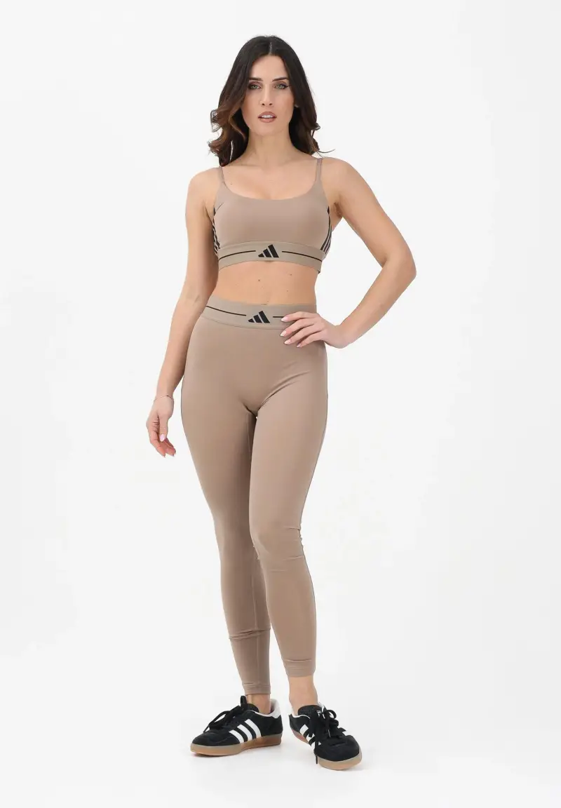 Adidas Performance Leggings Donna Beige 4144634 miniatura 2