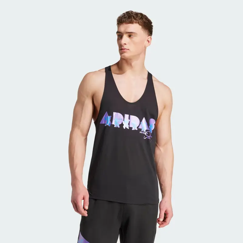 Maglia funzionale 'Adidas x Jeremy Scott Pride' blu / lilla / nero miniatura 2