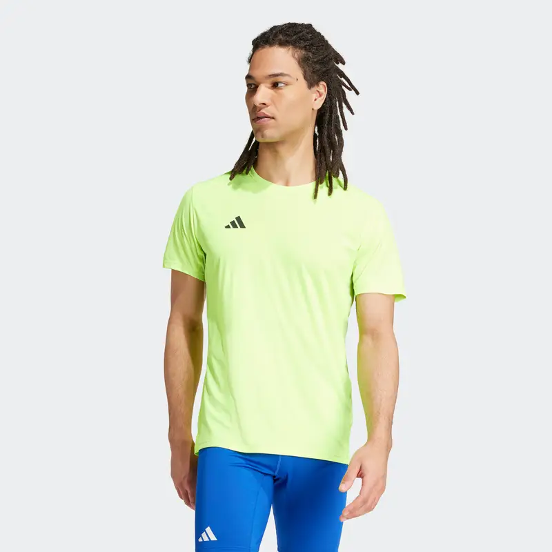Maglia funzionale Adizero Essentials verde neon / nero miniatura 2