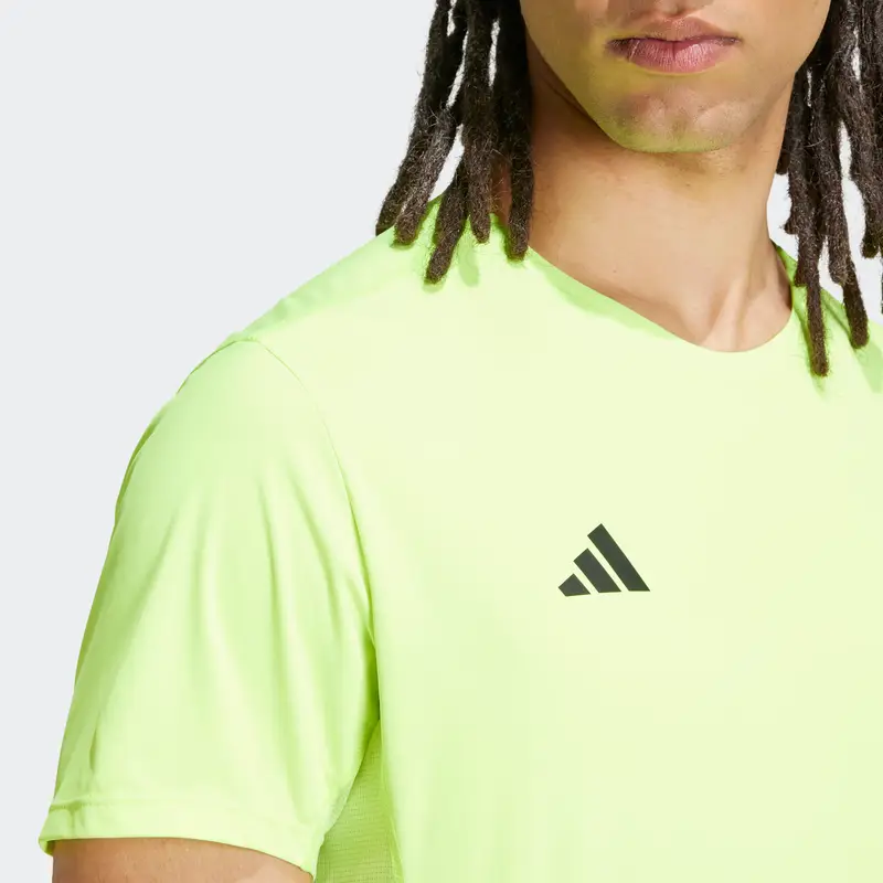 Maglia funzionale Adizero Essentials verde neon / nero miniatura 3
