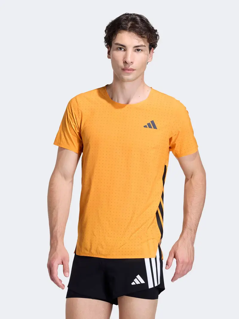 Maglia funzionale ADIZERO grigio scuro / arancione / nero miniatura 2