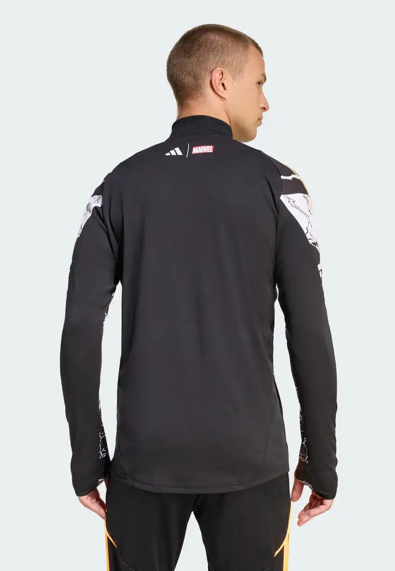 Maglia funzionale All Blacks Marvel arancione chiaro / nero / bianco miniatura 3