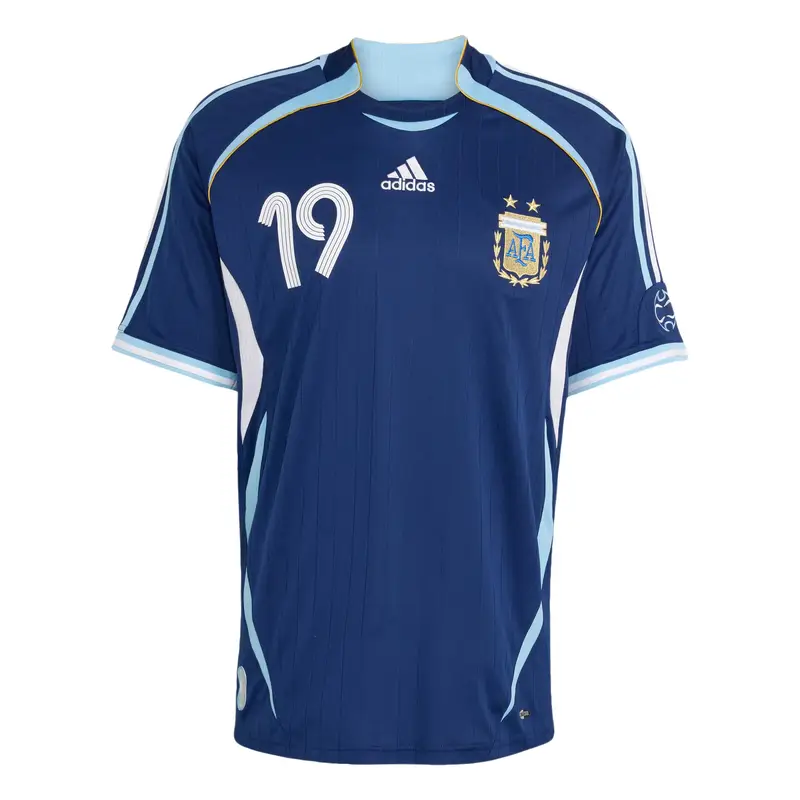 Maglia funzionale Argentina Away 2006 Messi blu chiaro / blu scuro / bianco