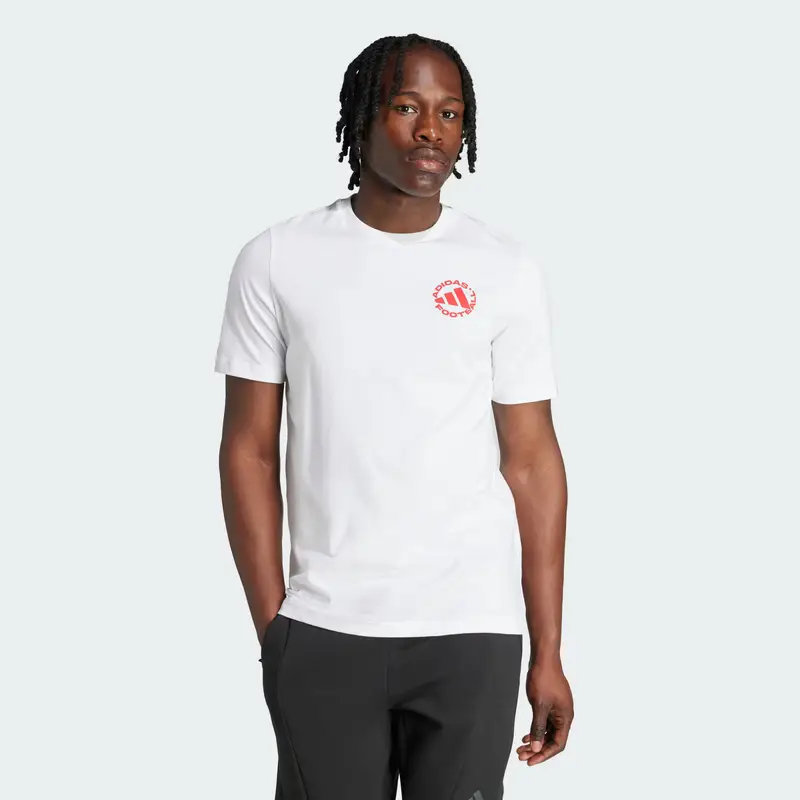 Maglia funzionale Football Sticker Graphic rosso / bianco miniatura 2