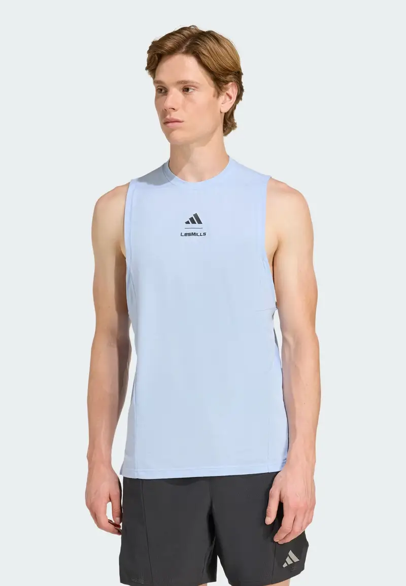 Maglia funzionale Les Mills blu chiaro miniatura 2