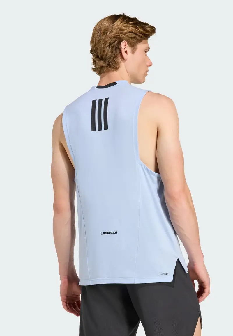 Maglia funzionale Les Mills blu chiaro miniatura 3