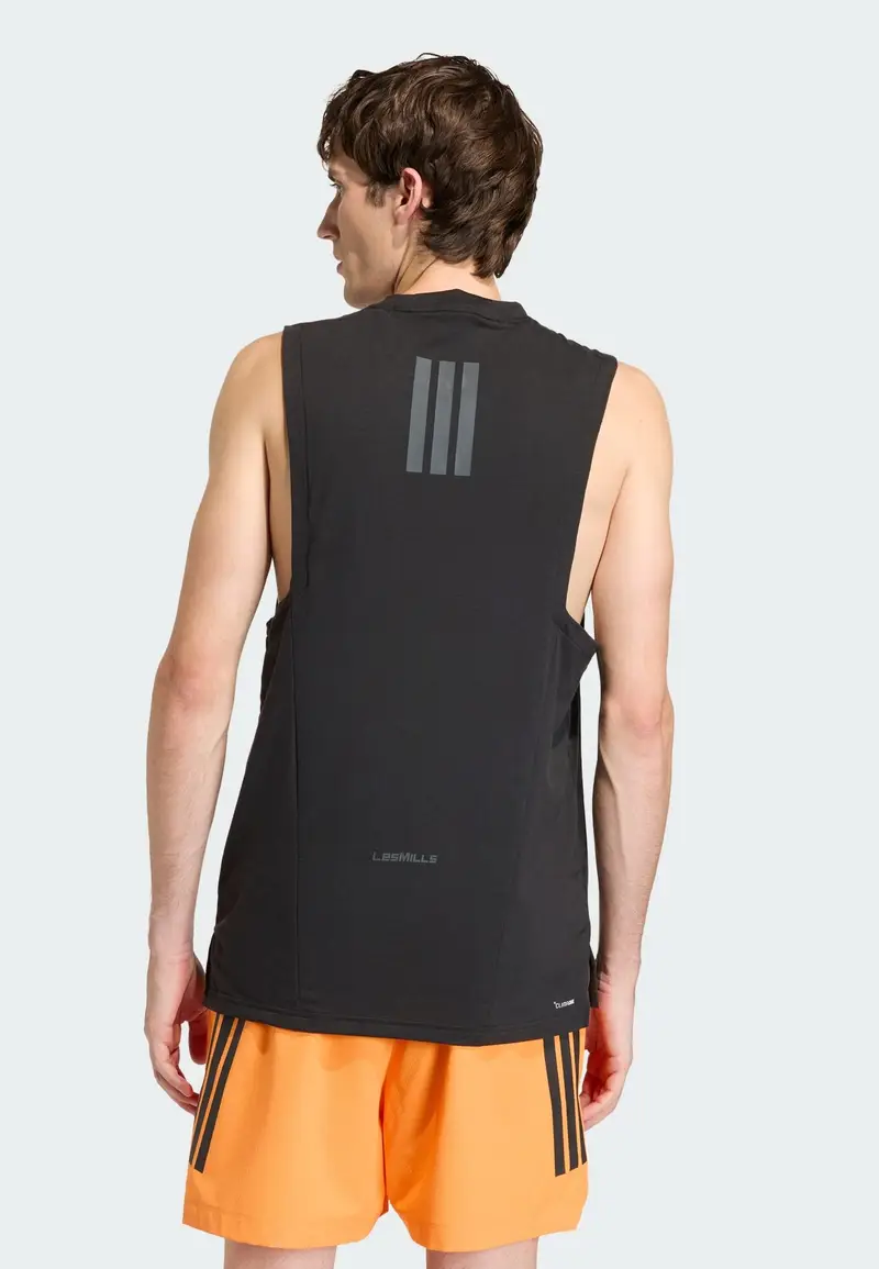 Maglia funzionale Les Mills grigio basalto / nero miniatura 3