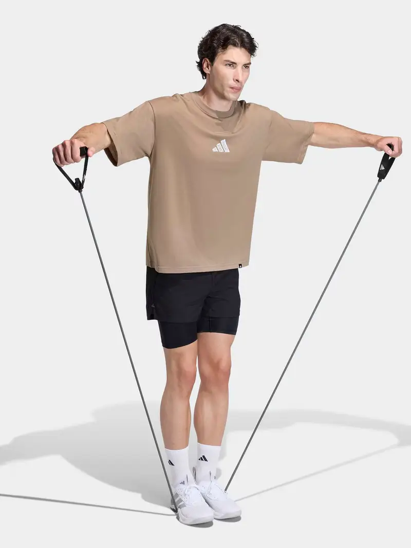 Maglia funzionale marrone chiaro / bianco miniatura 2